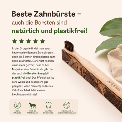 Plastikfreie Pferdehaar Zahnbürste