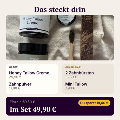 Tallow & Tooth Set: Das steckt drin, Ersparnis gegenüber Einzelkauf